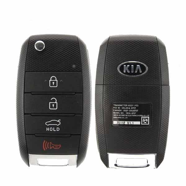 Oem Kia Forte (2013-2016) 4-Button Flip Key / PN95430 A7400 / OSLOKA-OKA870T RFK-KIA-A7400 - main